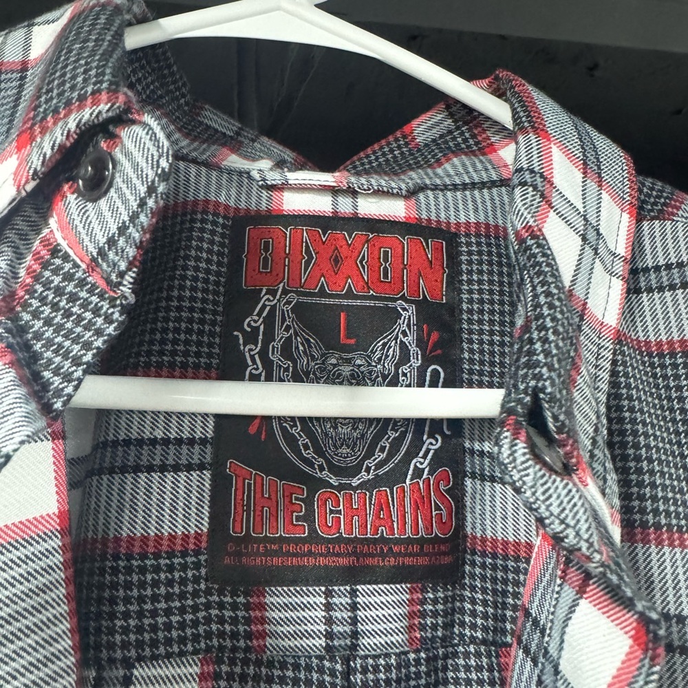 Dixxon Men's Red and Black Plaid Shirt